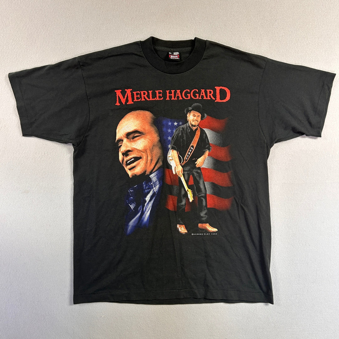 Vintage Merle Haggard Country Music T Shirt Size XL