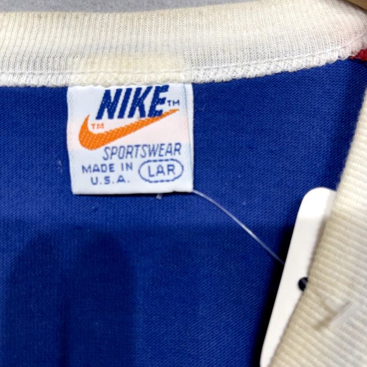 Vintage Nike V Neck 1970s T Shirt Size Large