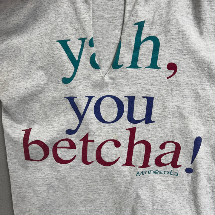 Vintage You Betcha! Minnesota Tourist Travel Shirt Size Large