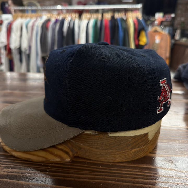 Vintage Arkansas Razorbacks Leather Brim Strap Back Hat