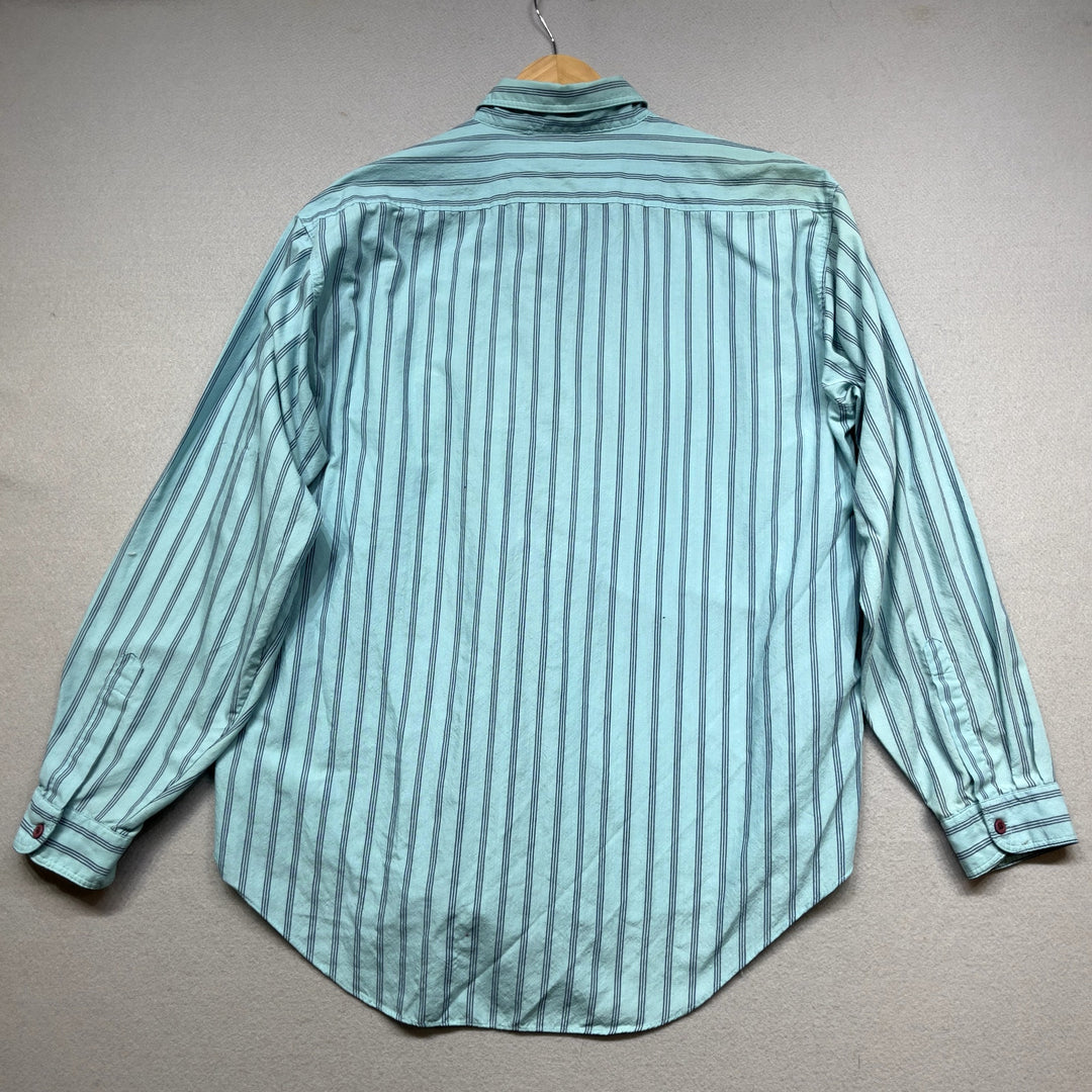 Vintage Levi's Silver Label blue Striped Shirt size Large