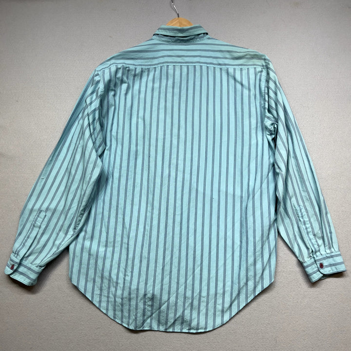 Vintage Levi's Silver Label blue Striped Shirt size Large