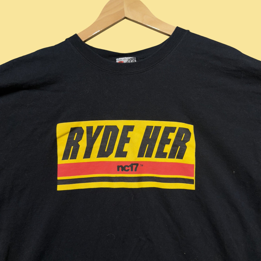 Vintage NC 17 Ryde Her 90s Skate T Shirt Size XL