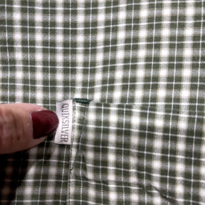 Vintage Quiksilver Plaid Button Down Shirt size Medium