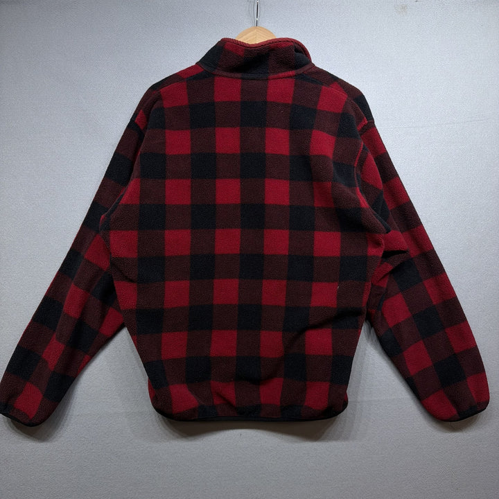 Patagonia Buffalo Check Plaid Snap T Fleece Sweater Jacket Size Medium