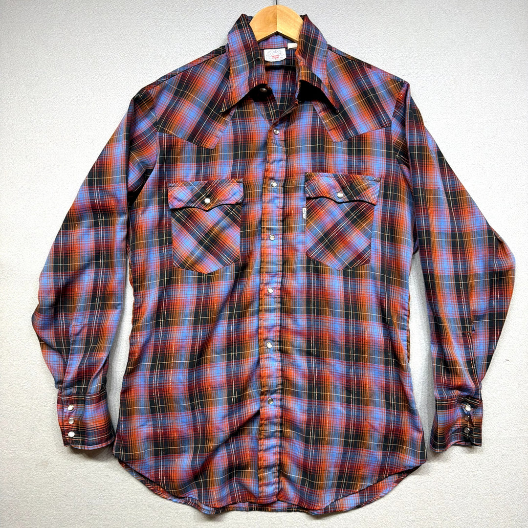 Vintage Levi's Plaid Pearl Snap Shirt size Medium