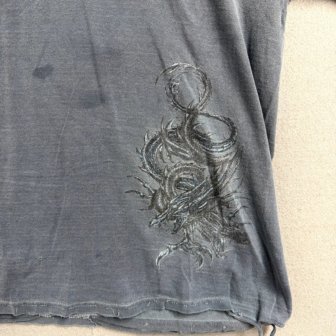 Vintage Top Heavy Dragon Thrashed Distressed Shirt size XL