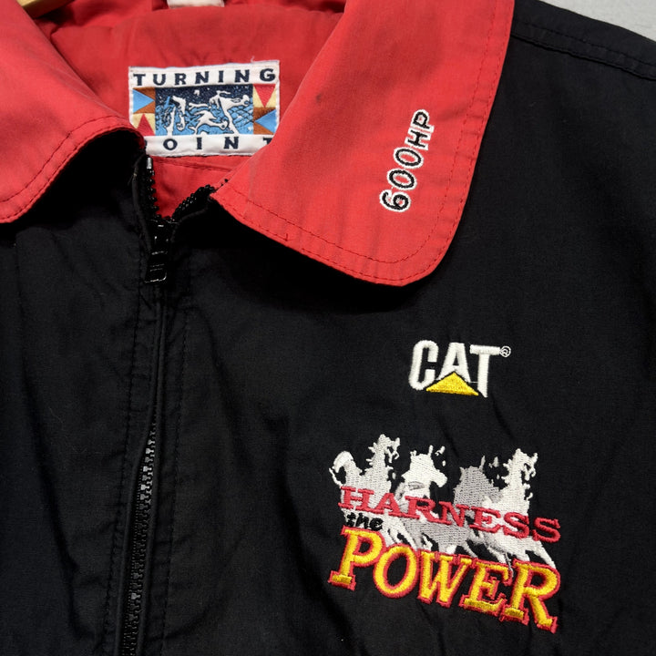 Vintage CAT Racing Windbreaker Jacket Size XXL