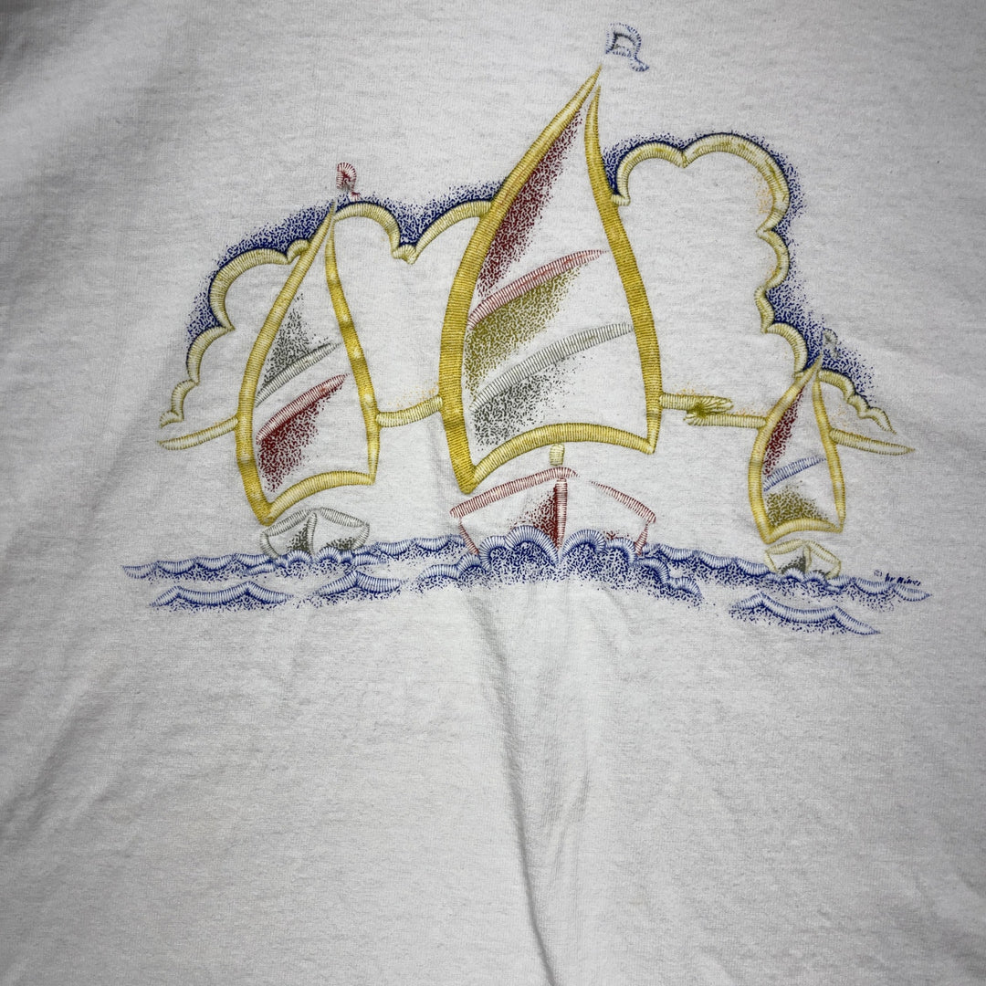 Vintage Sailboat Pocket T Shirt size XL
