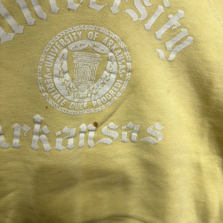 Vintage University of Arkansas 60s Artex Non Flocked Short Sleeve Sweatshirt Med