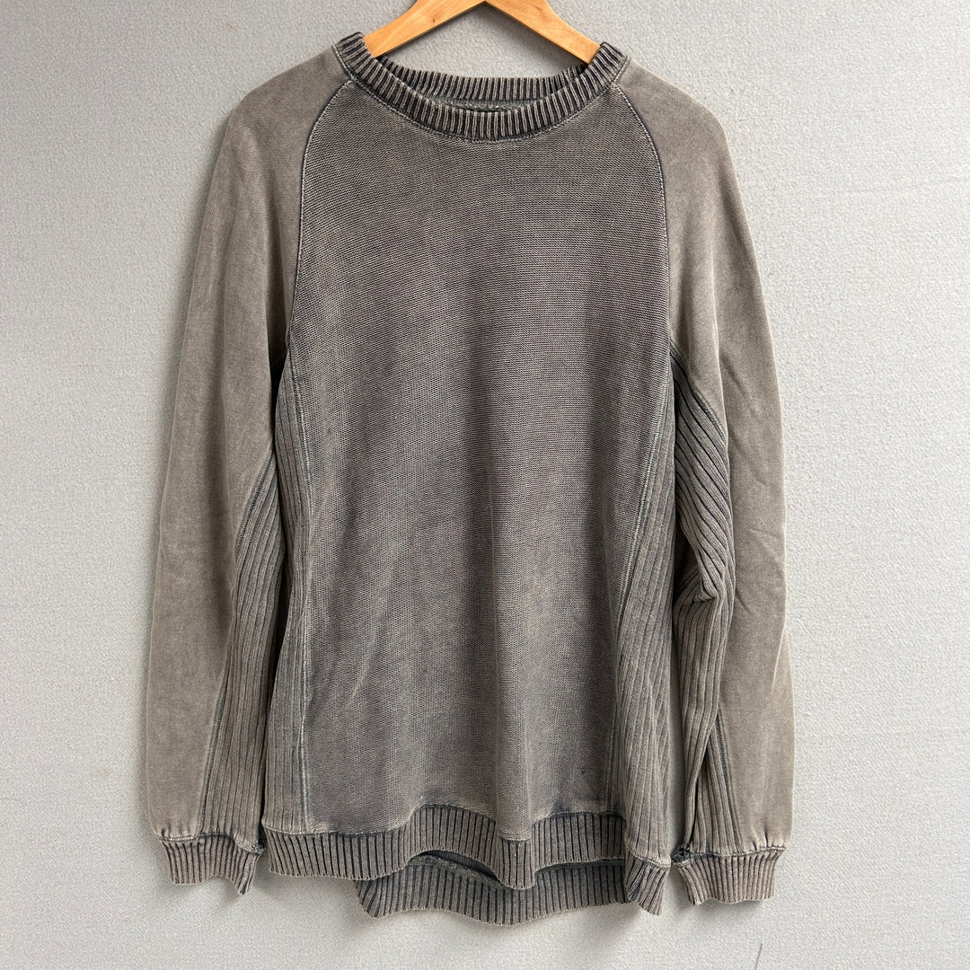 Vintage Retrofit Gray Paneled Sweater Size XL