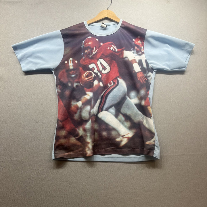 Vintage 70s CADS Football Photo Print T Shirt Size Large