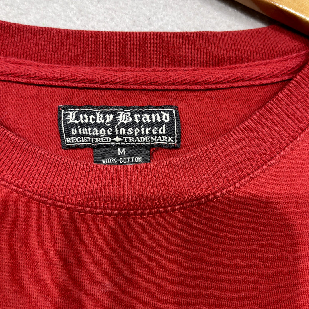 Lucky Brand Y2K Live To Ride Embroidered Shirt size Medium