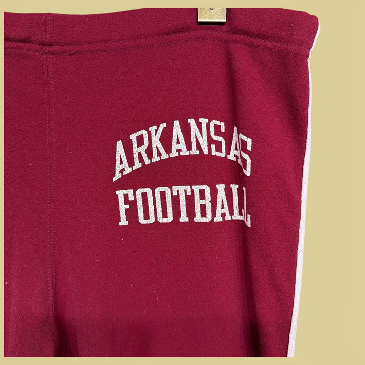Vintage Arkansas Football 70s Team Issue Russell warm Up Sweat Pants Size Medium