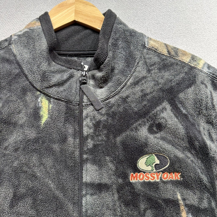 Mossy Oak Black Camo Fleece Jacket Size Medium
