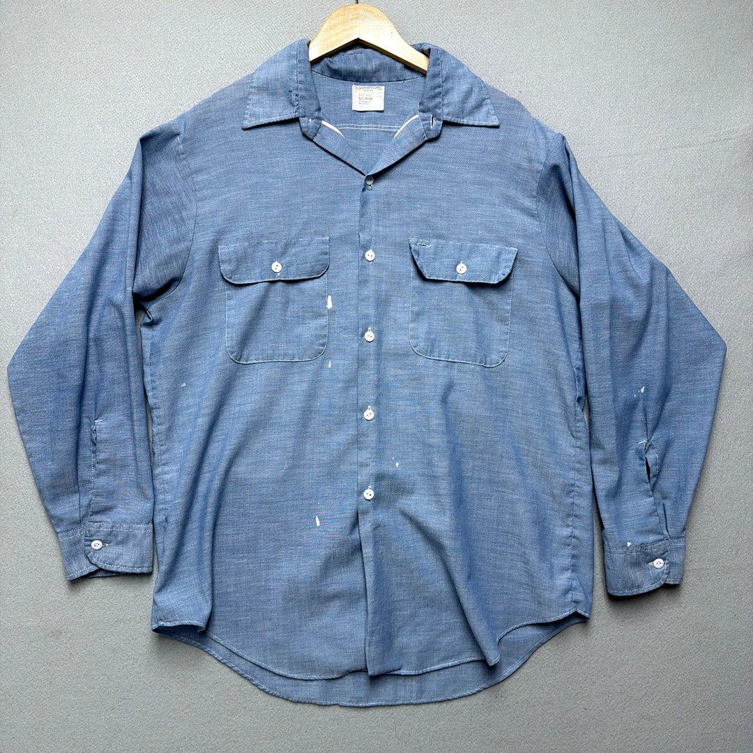 Vintage Big Mac Selvedge Chambray Denim Shirt Size Large 70s