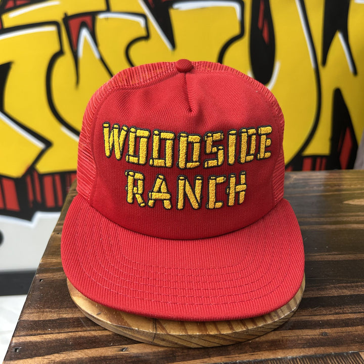 Woodside Ranch Vintage Snapback Trucker Hat 80s