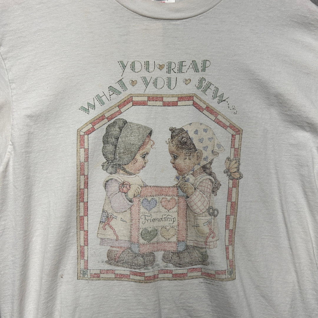 Vintage Reap What You Sew Friendship T shirt size Large