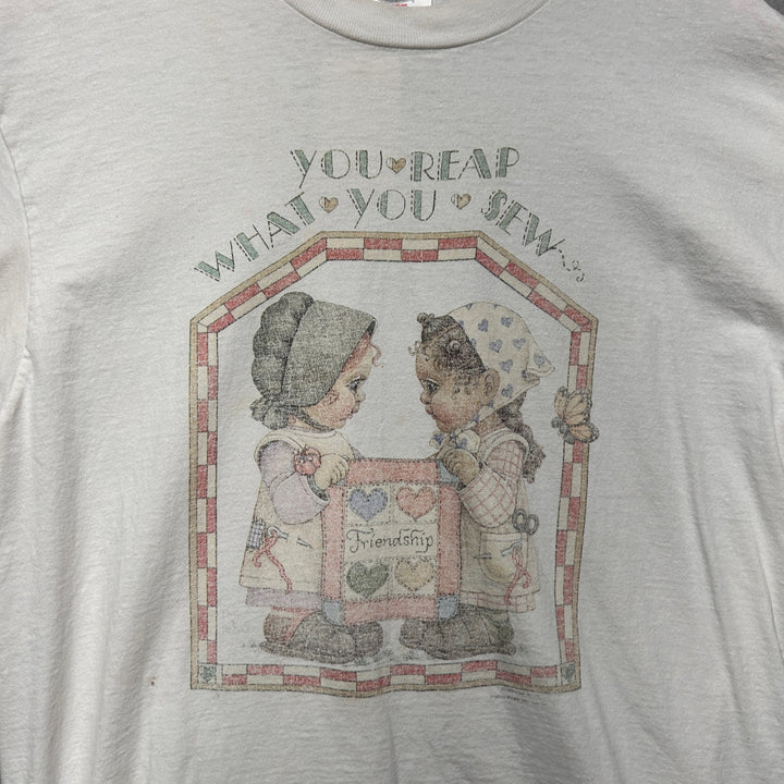 Vintage Reap What You Sew Friendship T shirt size Large