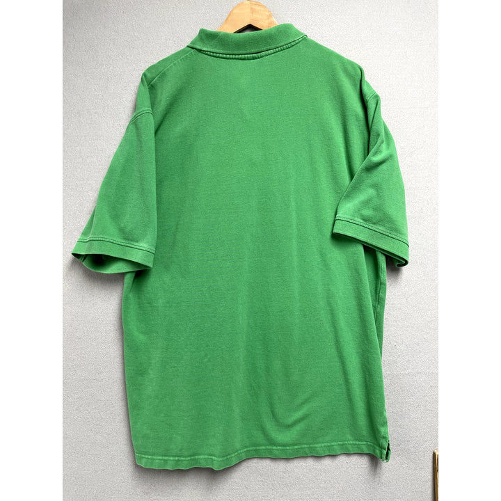 Y2K South Pole Men's Green Embroidered Polo Size 3XL