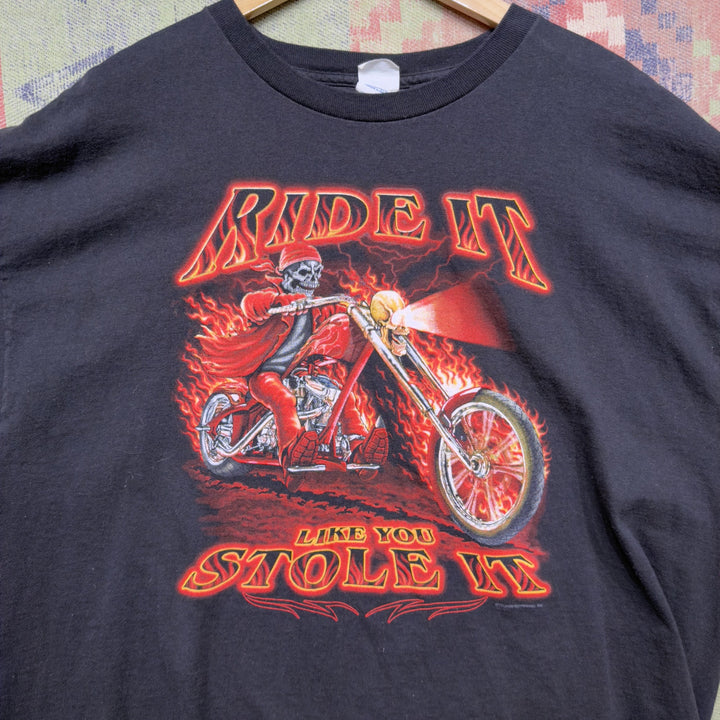 Ride it like you stole it Vintage Sturgis T Shirt Size XXL 2000s