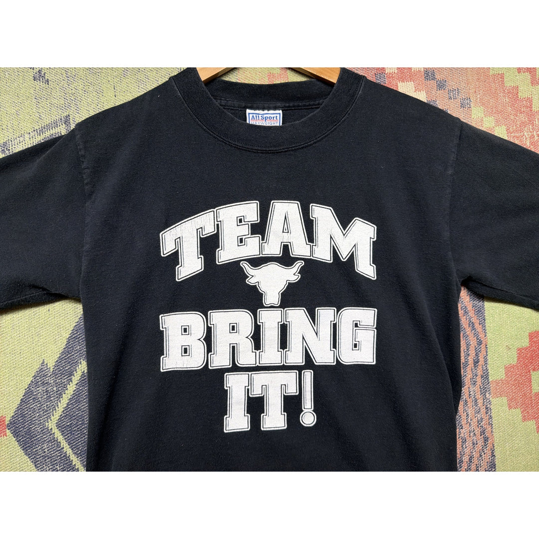 The Rock WWF Team Bring It Vintage T Shirt Size Small 2000s