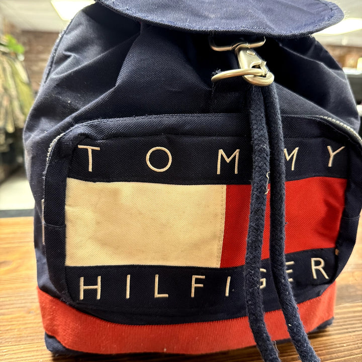 Vintage Tommy Hilfiger Big Flag Backpack Cinch Bag