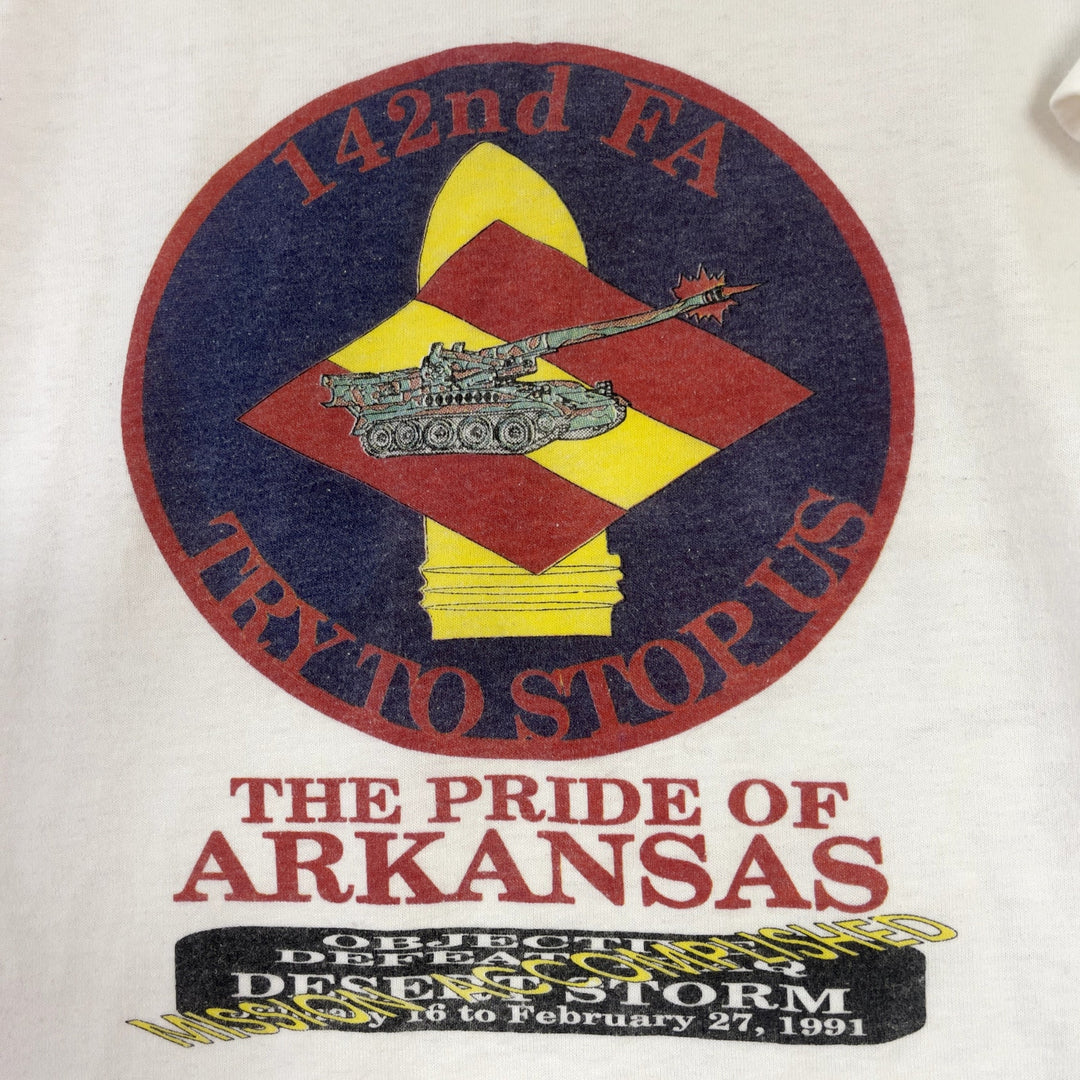 Vintage 142nd Artillery Arkansas T Shirt Size Small