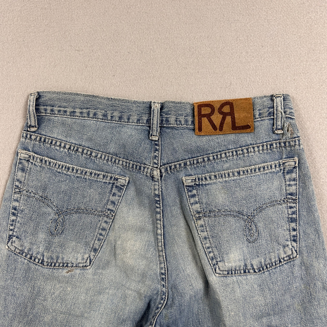 RRL Ralph Lauren Button Fly Straight Leg Jeans Size 30