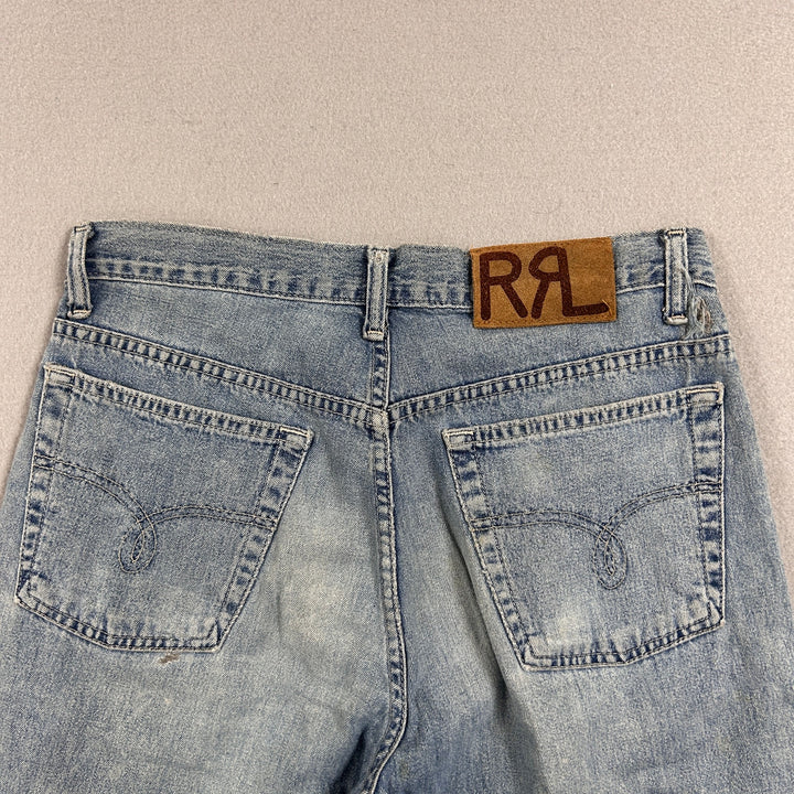 RRL Ralph Lauren Button Fly Straight Leg Jeans Size 30