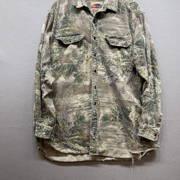Wrangler Pro Gear Camo Long Sleeve Button Up Shirt Size 2XL
