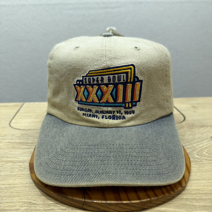 Vintage 90s Super bowl 33 Strap Back Hat