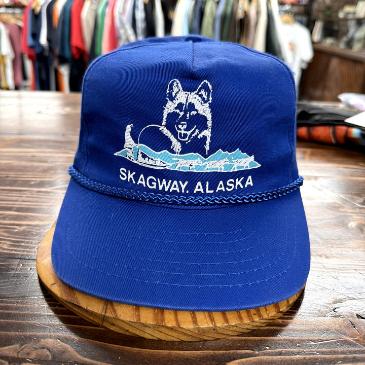 Vintage Skagway Alaska Dog Sledding Snapback Hat