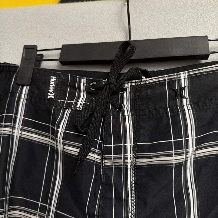 Hurley Plaid Y2K Board Shorts Size 36