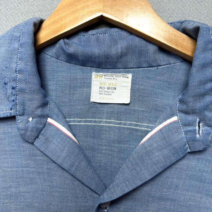Vintage Big Mac Selvedge Chambray Denim Shirt Size Large 70s