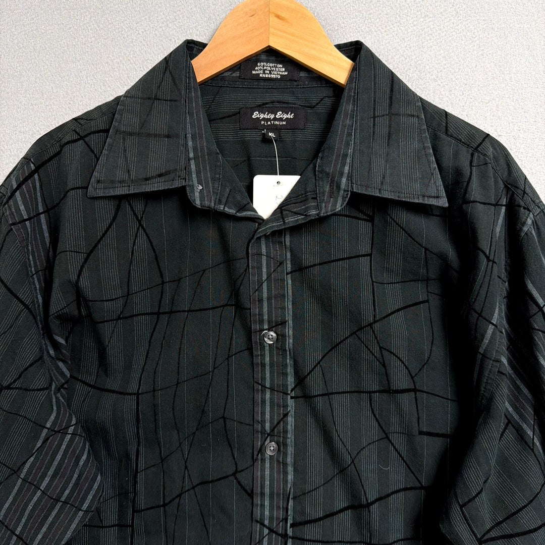 Vintage Eighty Eight Platinum Y2K Button Down Shirt size XL