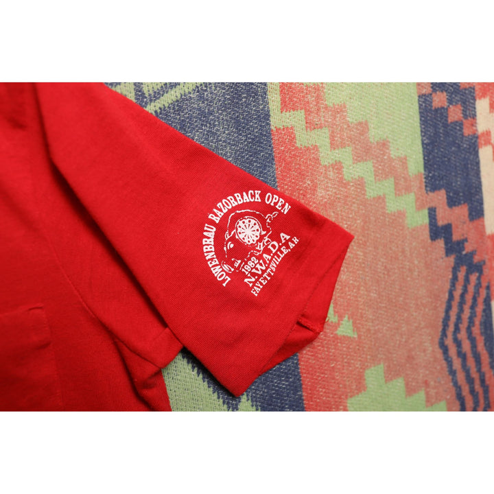 Arkansas Razorbacks Darts Vintage Polo Shirt Medium 80s