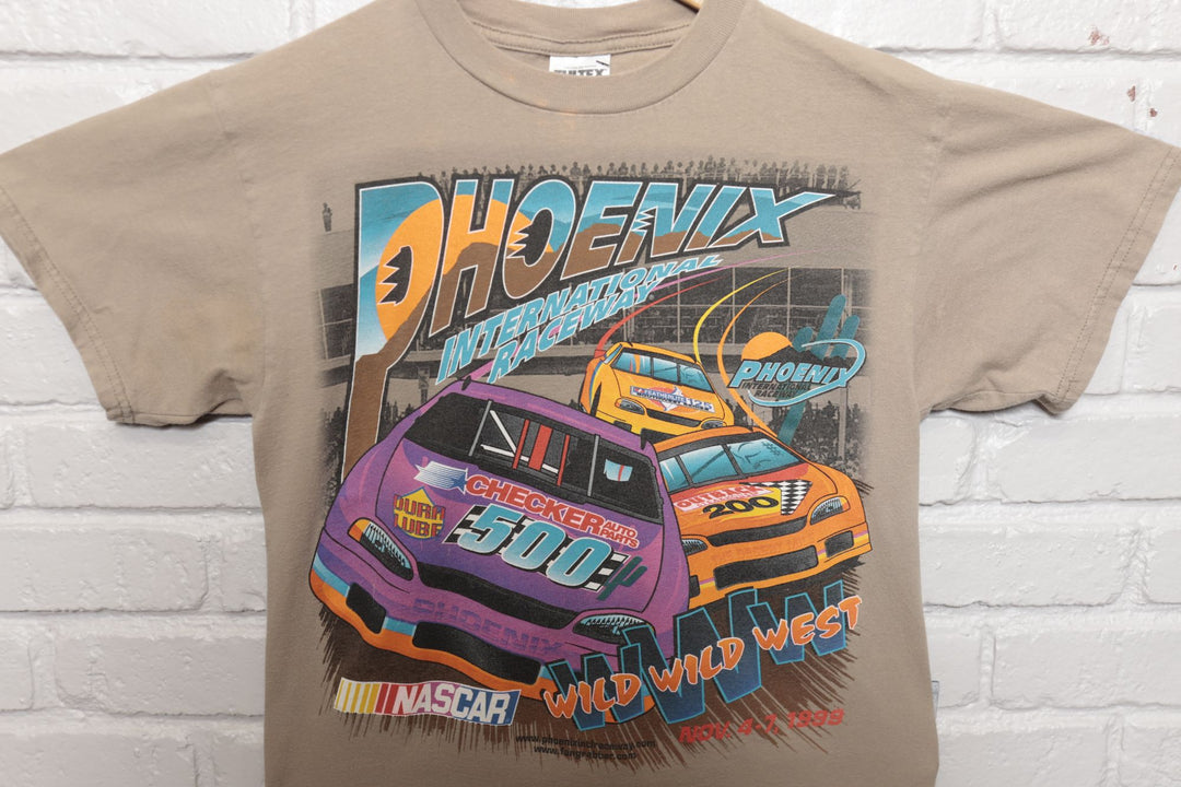 90s Vintage Nascar Phoenix International Raceway Busch T Shirt Size Medium
