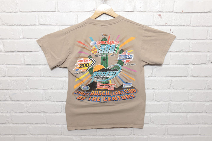90s Vintage Nascar Phoenix International Raceway Busch T Shirt Size Medium