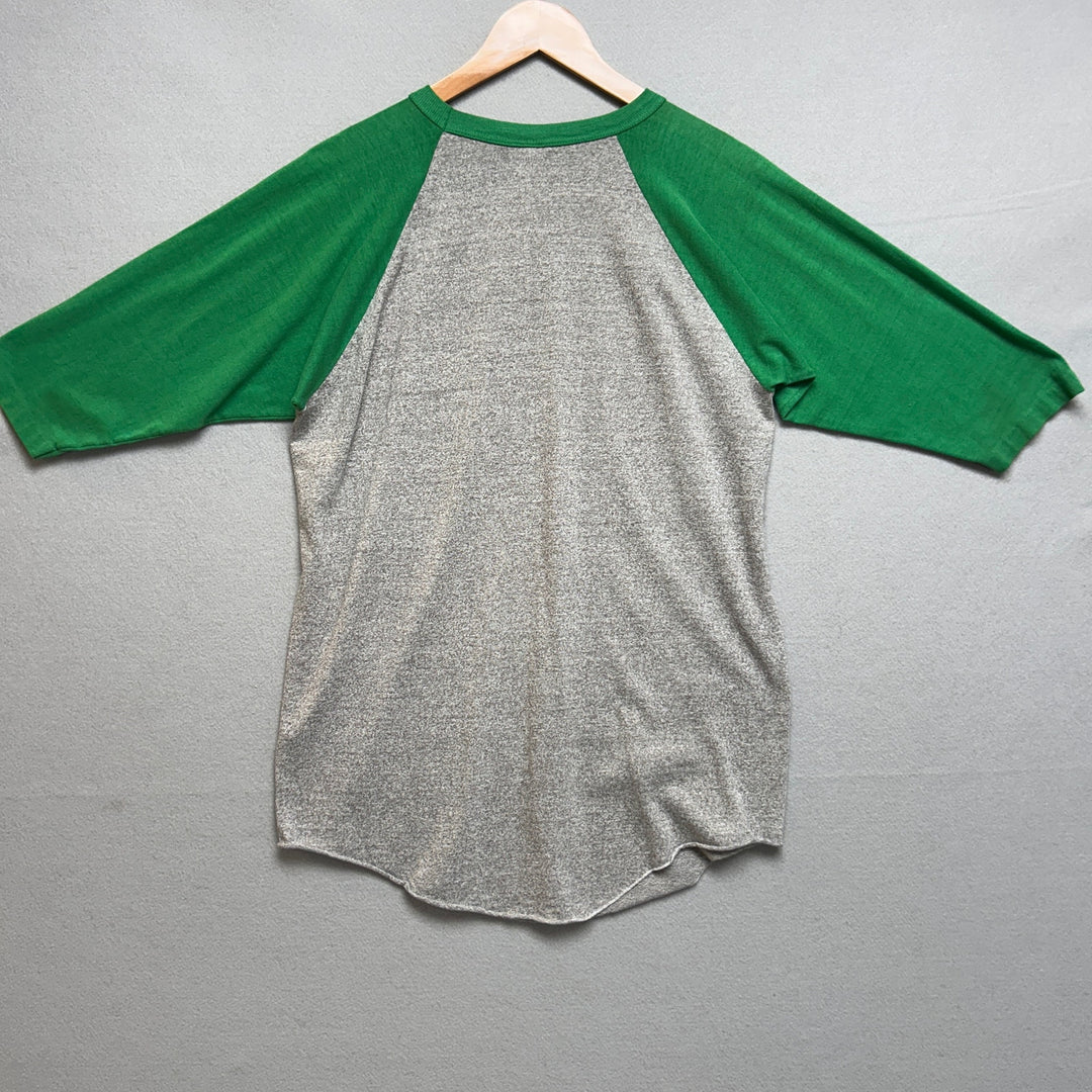 Vintage 80s Medallion Baseball T Shirt Size Large