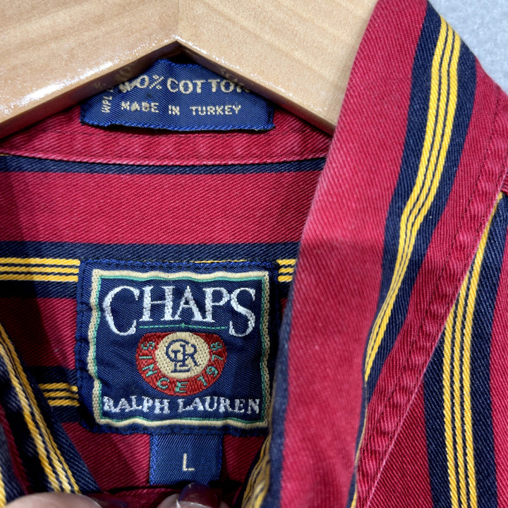 Vintage Chaps Ralph Lauren Striped Shirt Size Large