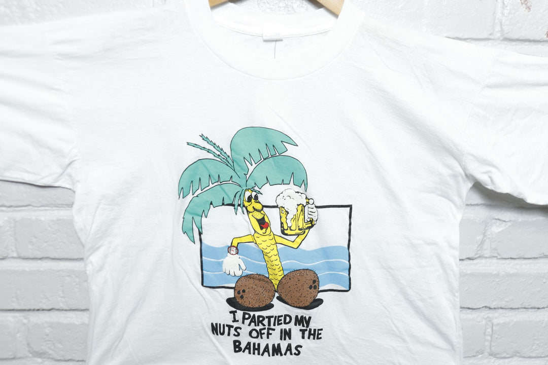 Partied My Nuts Off Vintage T Shirt Large 90s