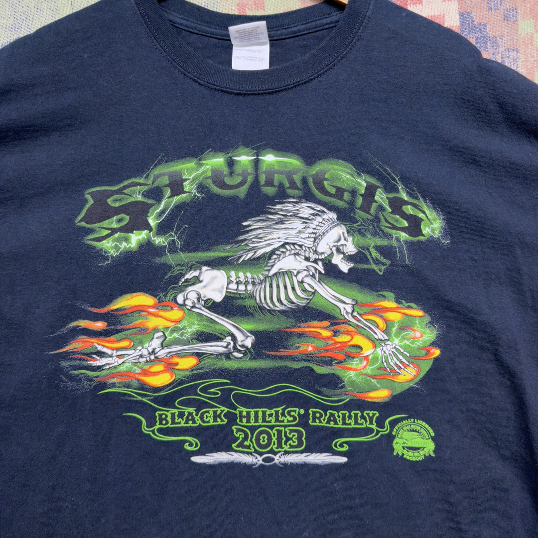 2013 Sturgis Skeleton Vintage T Shirt Size XXL