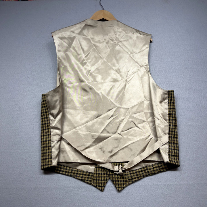 Orvis Houndstooth Wool Vest Size XL