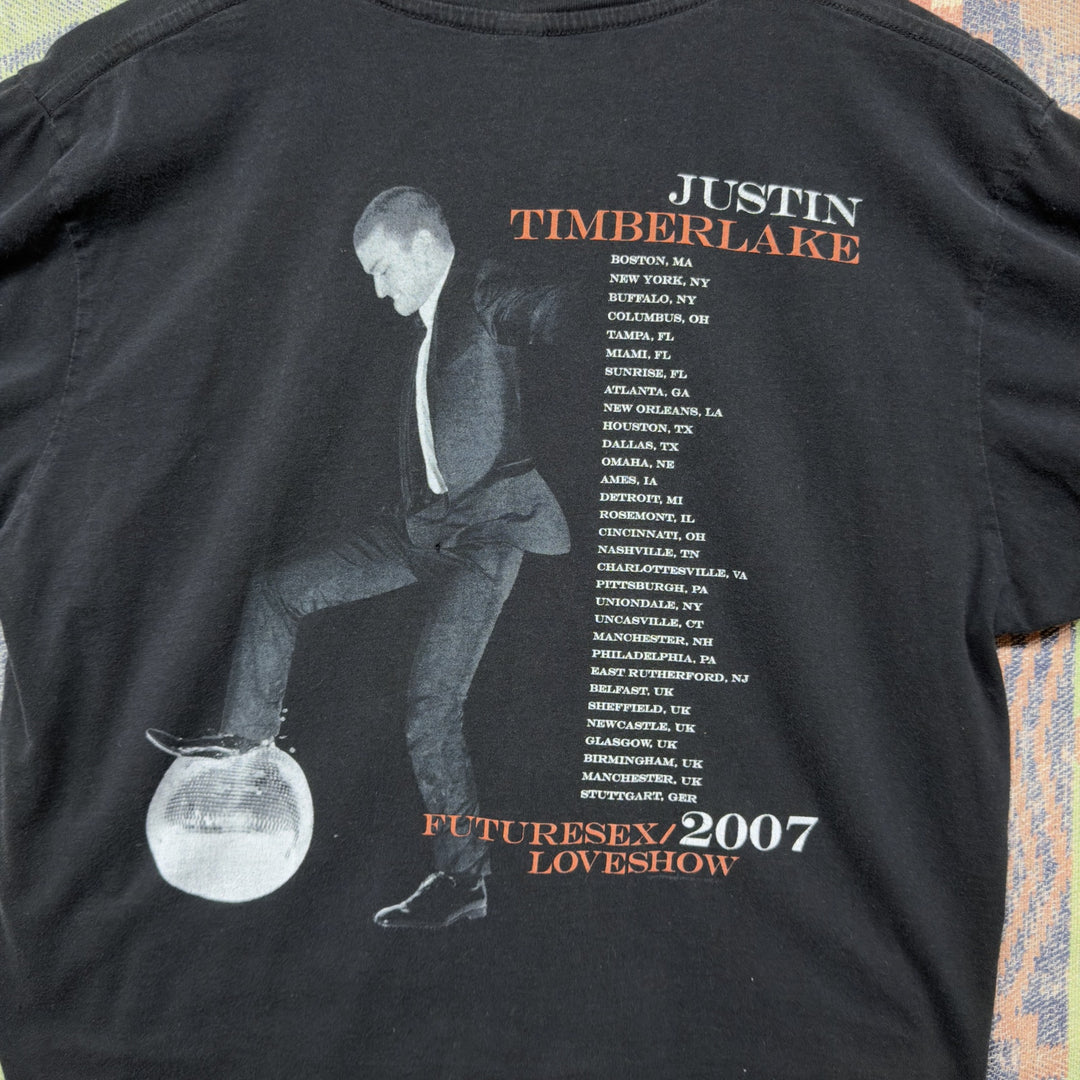 Justin Timberlake Vintage Tour T Shirt Size Medium 2000s