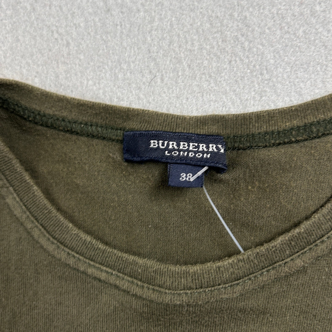 Burberry London Embroidered Green Baby T Shirt Size 38 Small