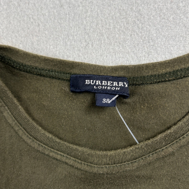 Burberry London Embroidered Green Baby T Shirt Size 38 Small