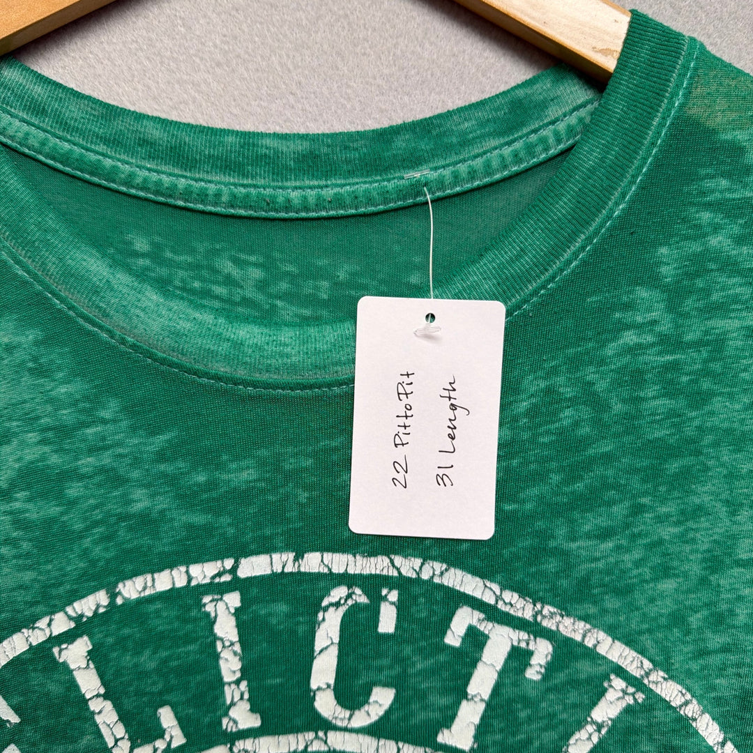 Affliction Green Burnout T Shirt Size Large