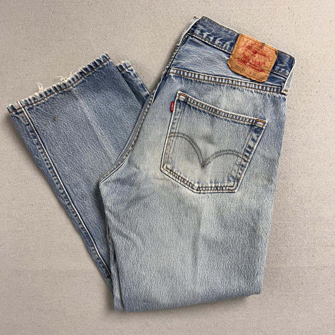 Vintage Levi's 501xx Light Wash Jeans Made in USA Men's 34x29
