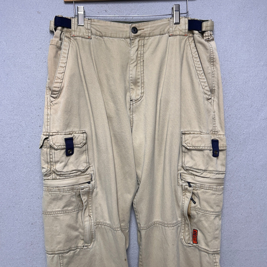 Vintage Bugle Boy Jeans Cargo Tech Pants Size 36x30
